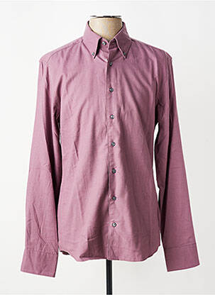 Chemise manches longues coupe cintrée rose 1863 BY ETERNA homme