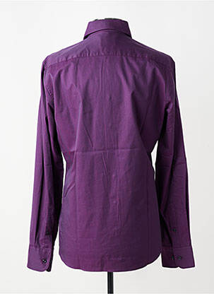 Chemise manches longues coupe cintrée violet 1863 BY ETERNA homme
