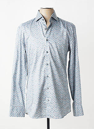 Chemise manches longues coupe cintrée bleu 1863 BY ETERNA homme