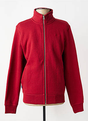 Veste casual col col montant rouge SUPERDRY homme