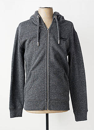 Veste casual resserrée sur le bas gris SUPERDRY homme