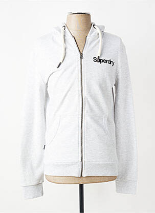 Veste casual resserrée sur le bas blanc SUPERDRY homme