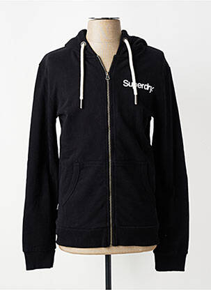 Veste casual resserrée sur le bas noir SUPERDRY homme