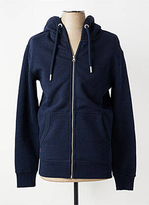 Veste casual resserrée sur le bas bleu SUPERDRY homme