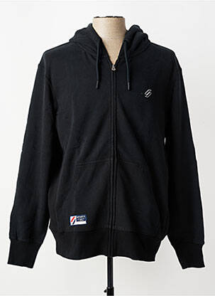 Veste casual resserrée sur le bas noir SUPERDRY homme