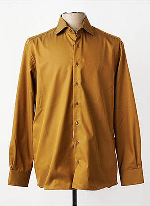 Chemise manches longues coupe droite marron ETERNA homme