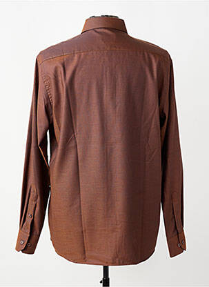 Chemise manches longues imprimé fantaisie marron ETERNA homme