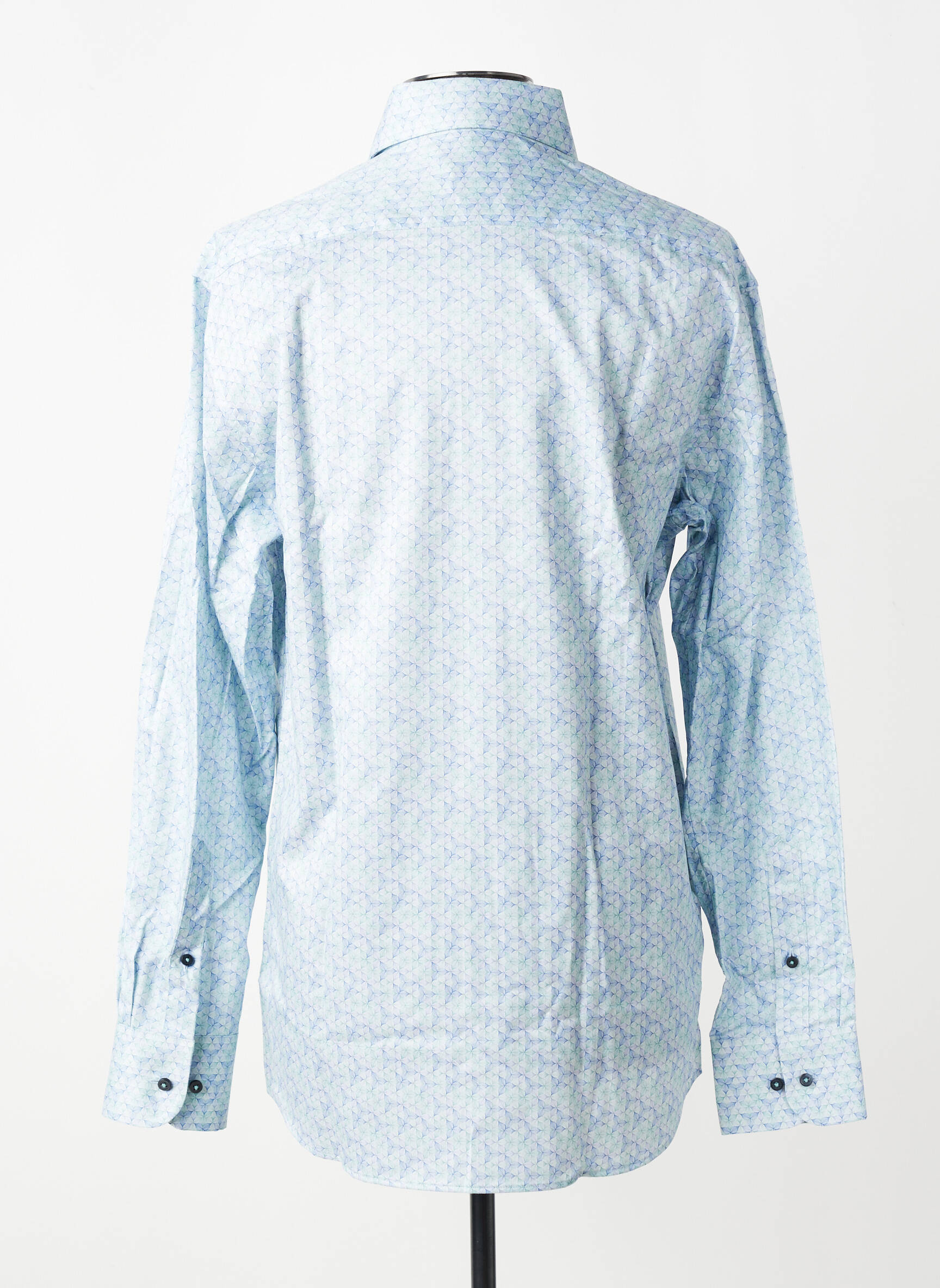 Chemise manches longues imprimé fantaisie bleu 1863 BY ETERNA homme