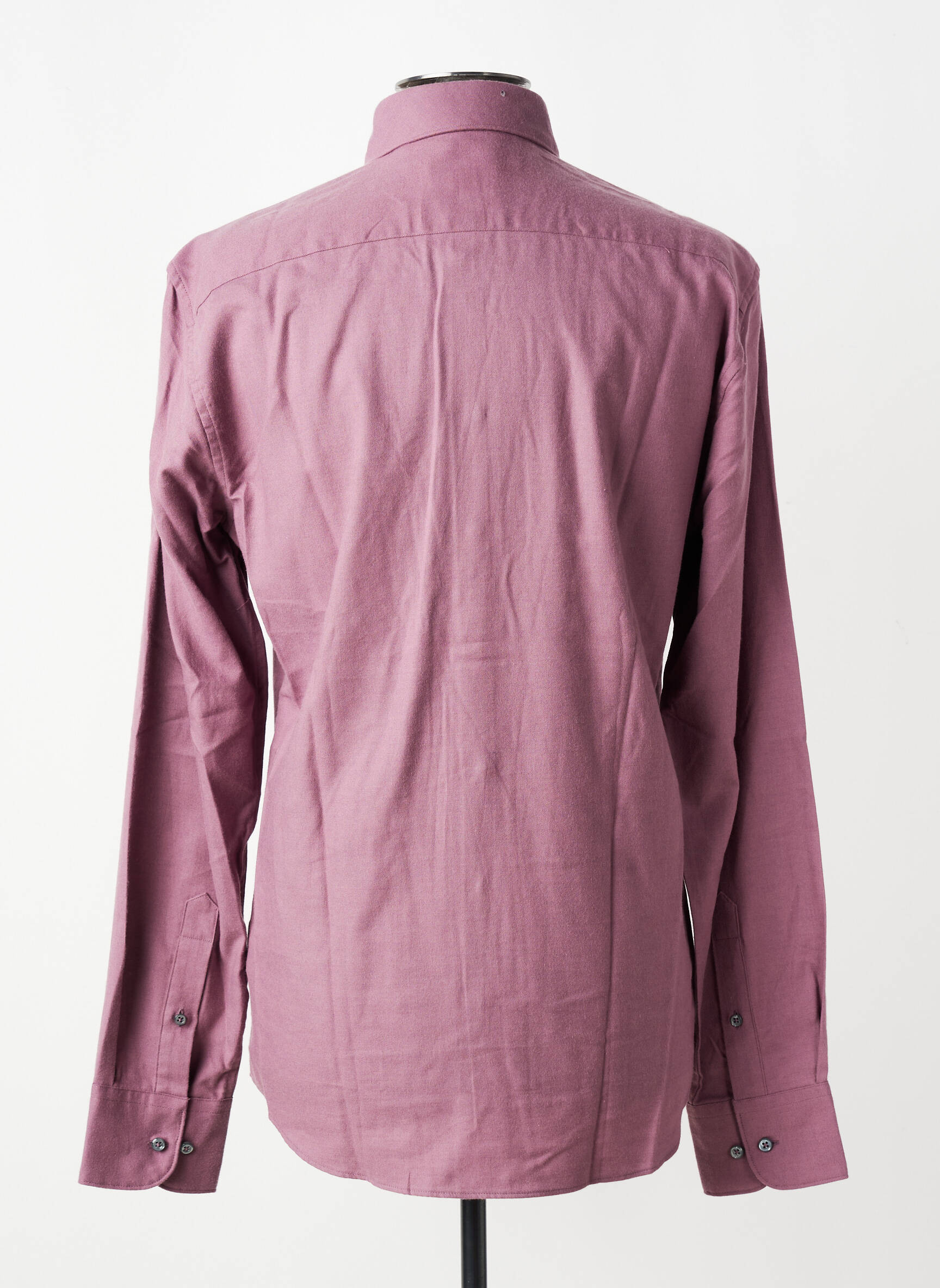 Chemise manches longues coupe cintrée rose 1863 BY ETERNA homme