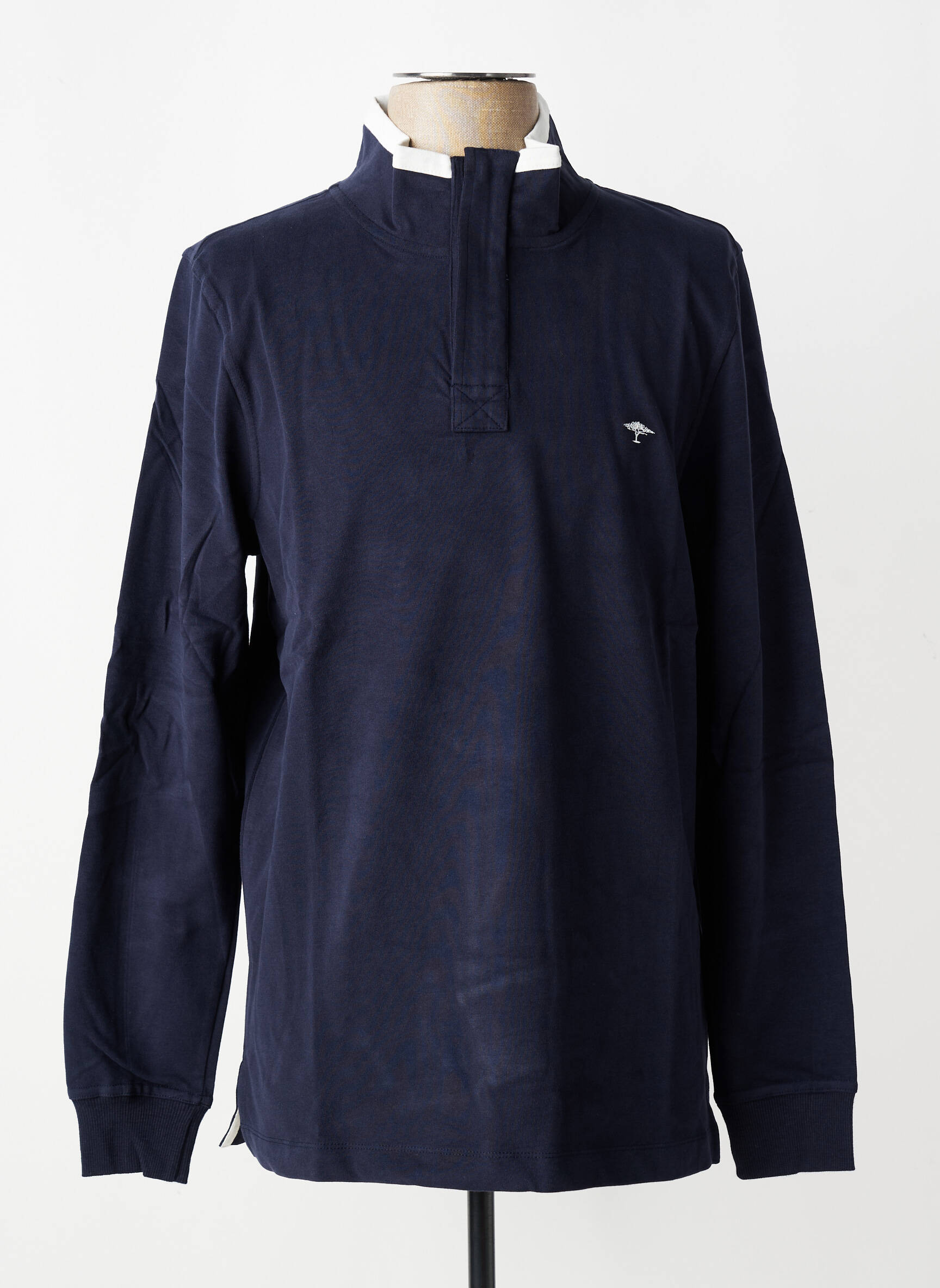 Sweat-shirt stretch manches longues bleu FYNCH-HATTON homme