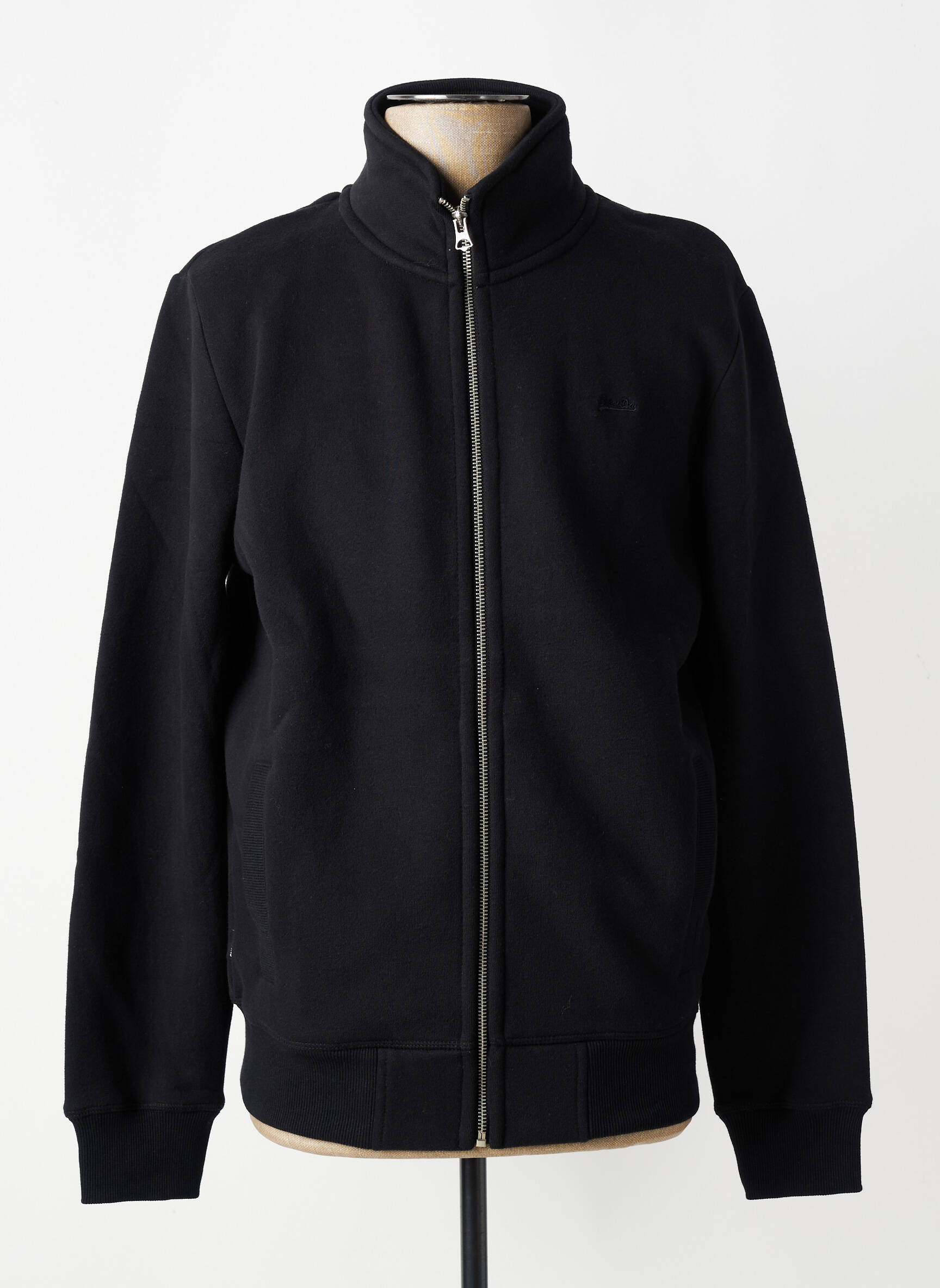 Veste casual resserrée sur le bas noir SUPER DRY homme