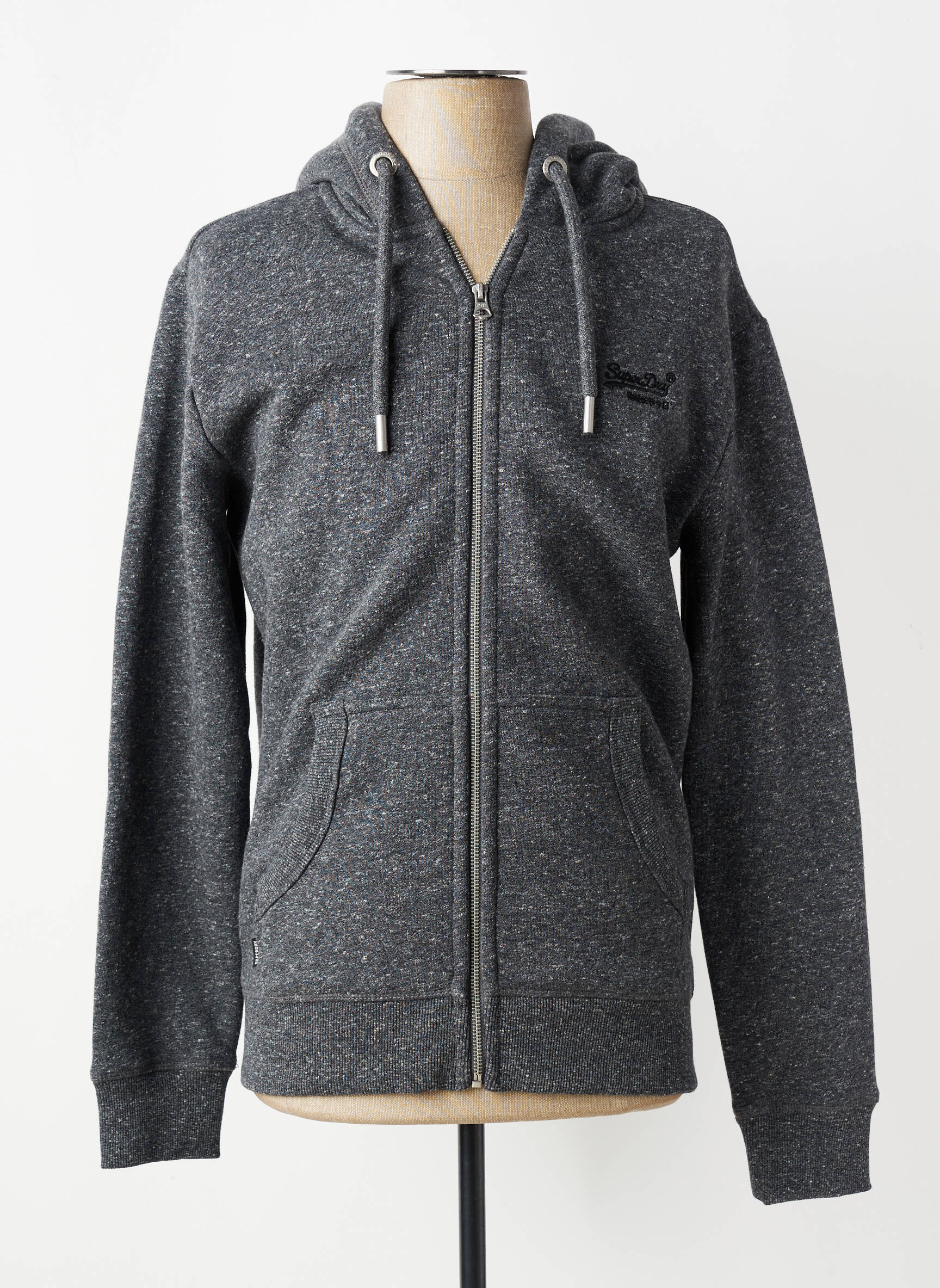 Veste casual resserrée sur le bas gris SUPERDRY homme