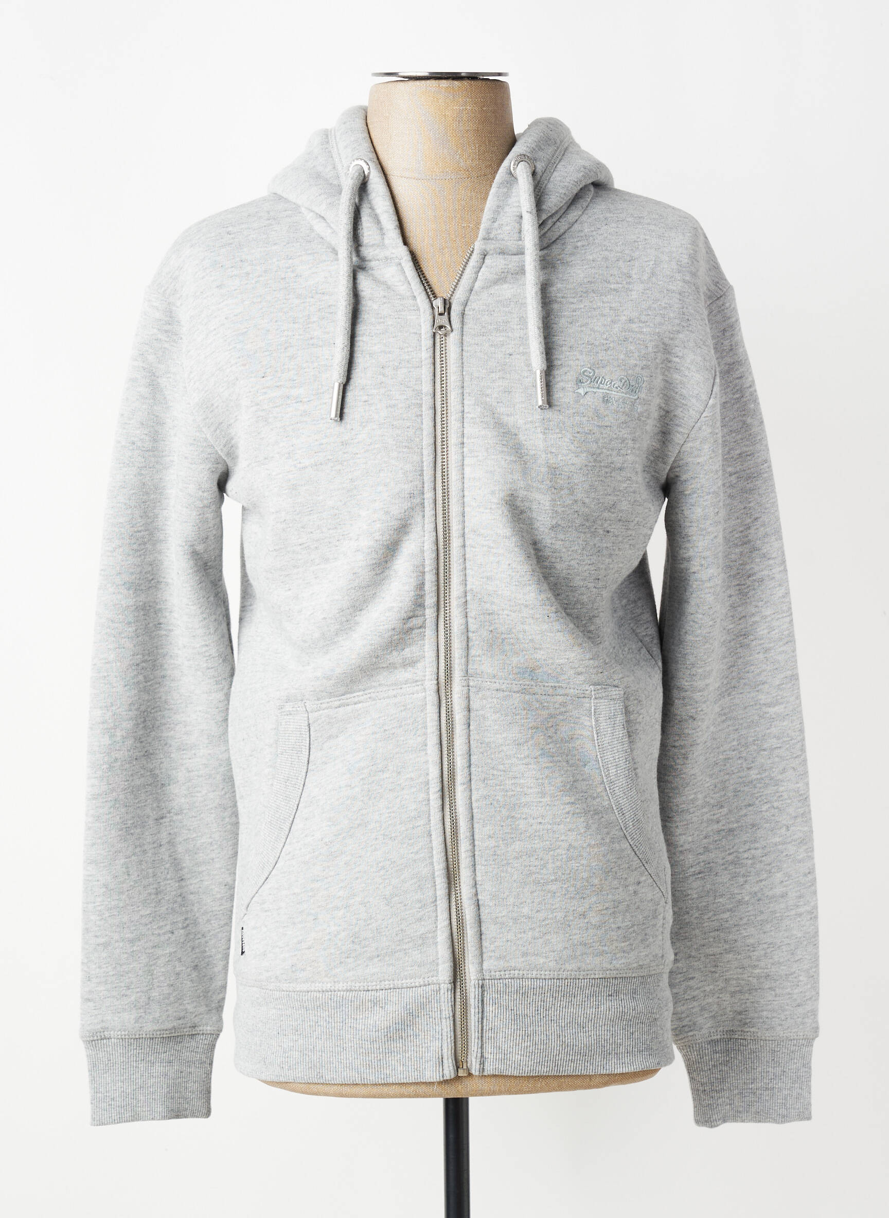 Veste casual resserrée sur le bas gris SUPERDRY homme