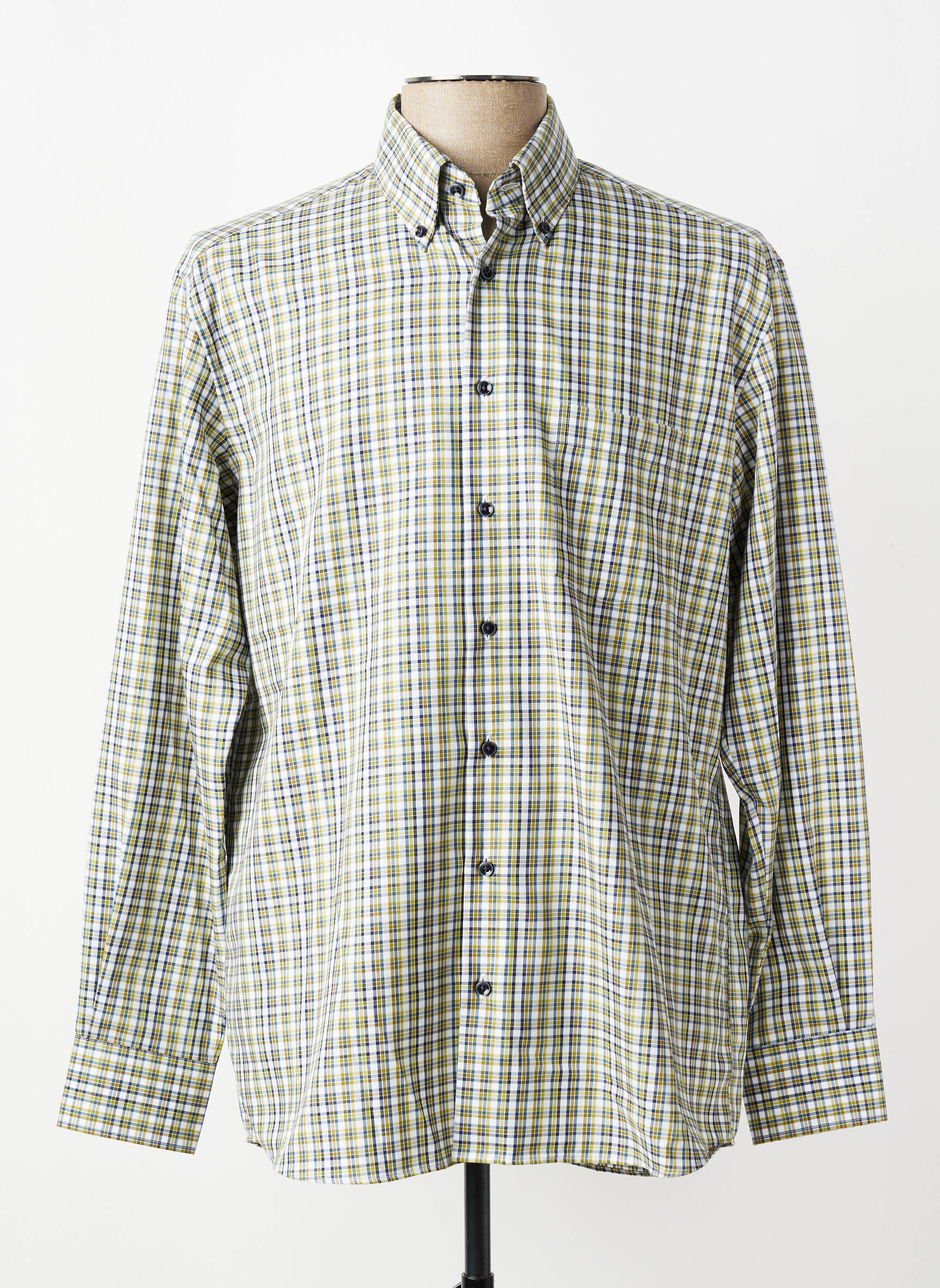 Chemise manches longues poches vert ETERNA homme