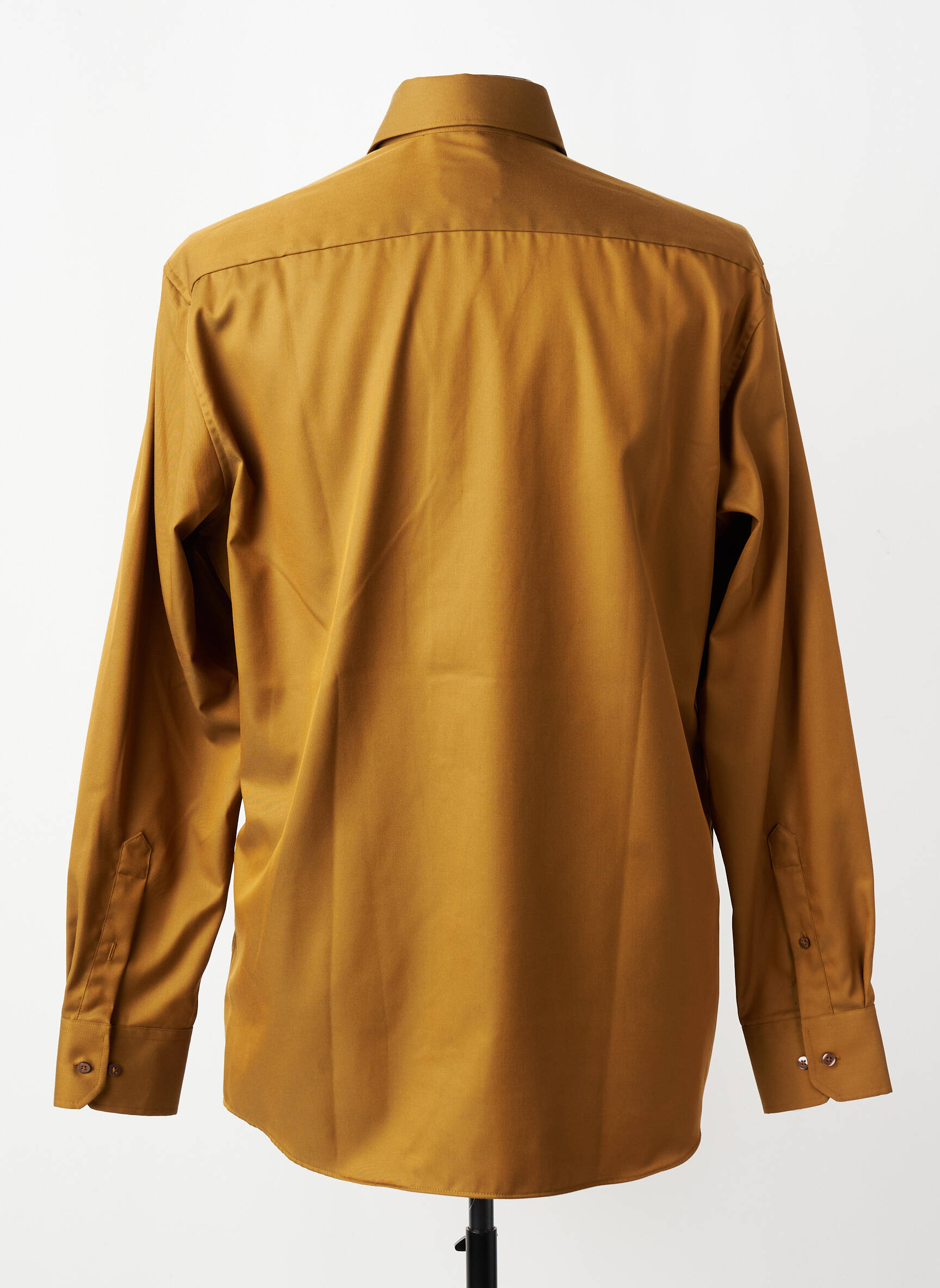 Chemise manches longues coupe droite marron ETERNA homme