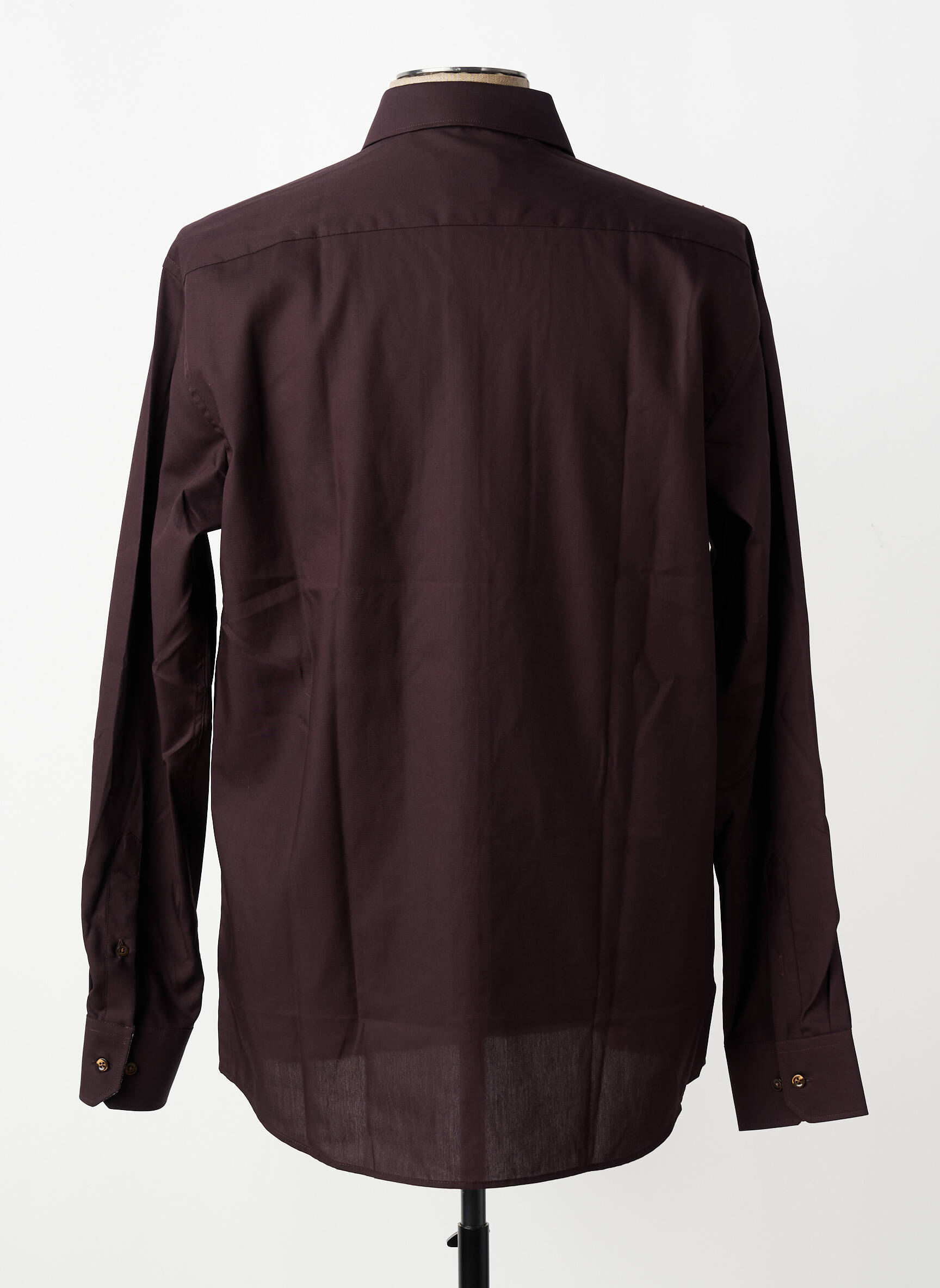 Chemise manches longues poches marron ETERNA homme