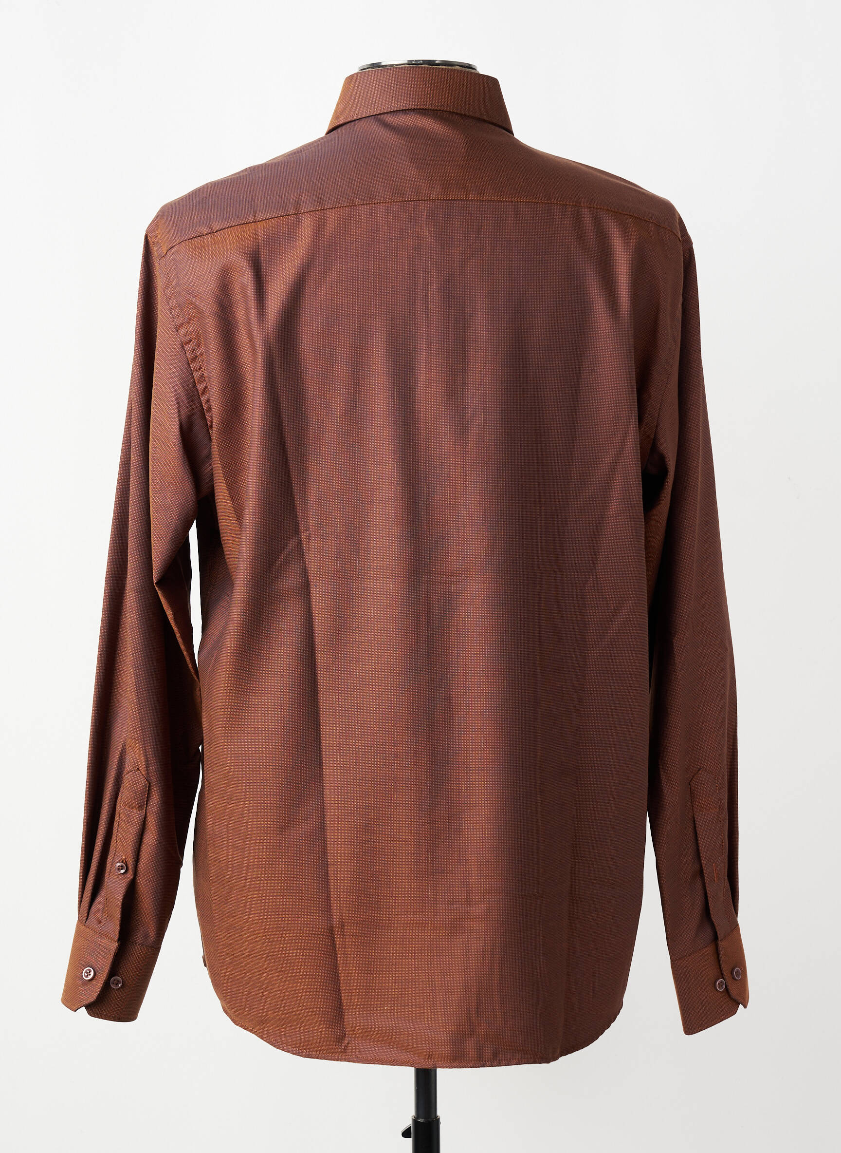 Chemise manches longues imprimé fantaisie marron ETERNA homme