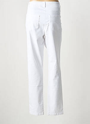 Pantalon slim tissage popeline taille normale blanc PAUSE CAFE femme