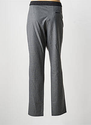 Pantalon chino fermeture zippée sous rabat avec crochet taille normale gris ONE STEP femme