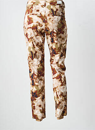Pantalon chino tissage popeline taille normale marron KANOPE femme