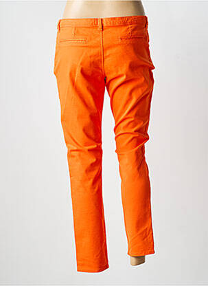 Pantalon chino tissage popeline taille normale orange SCHOOL RAG femme