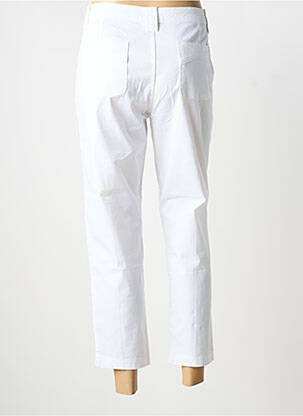 Pantalon 7/8 taille à pinces taille normale blanc YOULINE femme