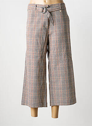 Pantalon 7/8 taille à pinces taille normale marron LE PETIT BAIGNEUR femme