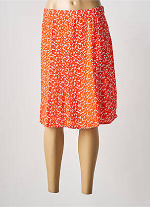 Jupe mi-longue taille normale orange FELINO femme