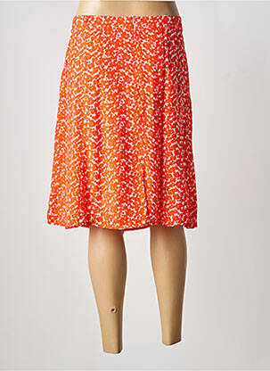 Jupe mi-longue taille normale orange FELINO femme
