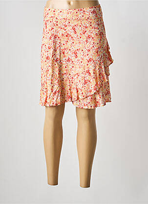 Jupe courte taille à pinces orange KANOPE femme