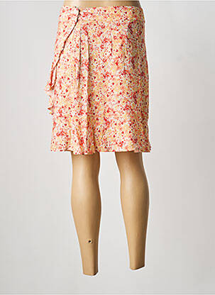 Jupe courte taille à pinces orange KANOPE femme