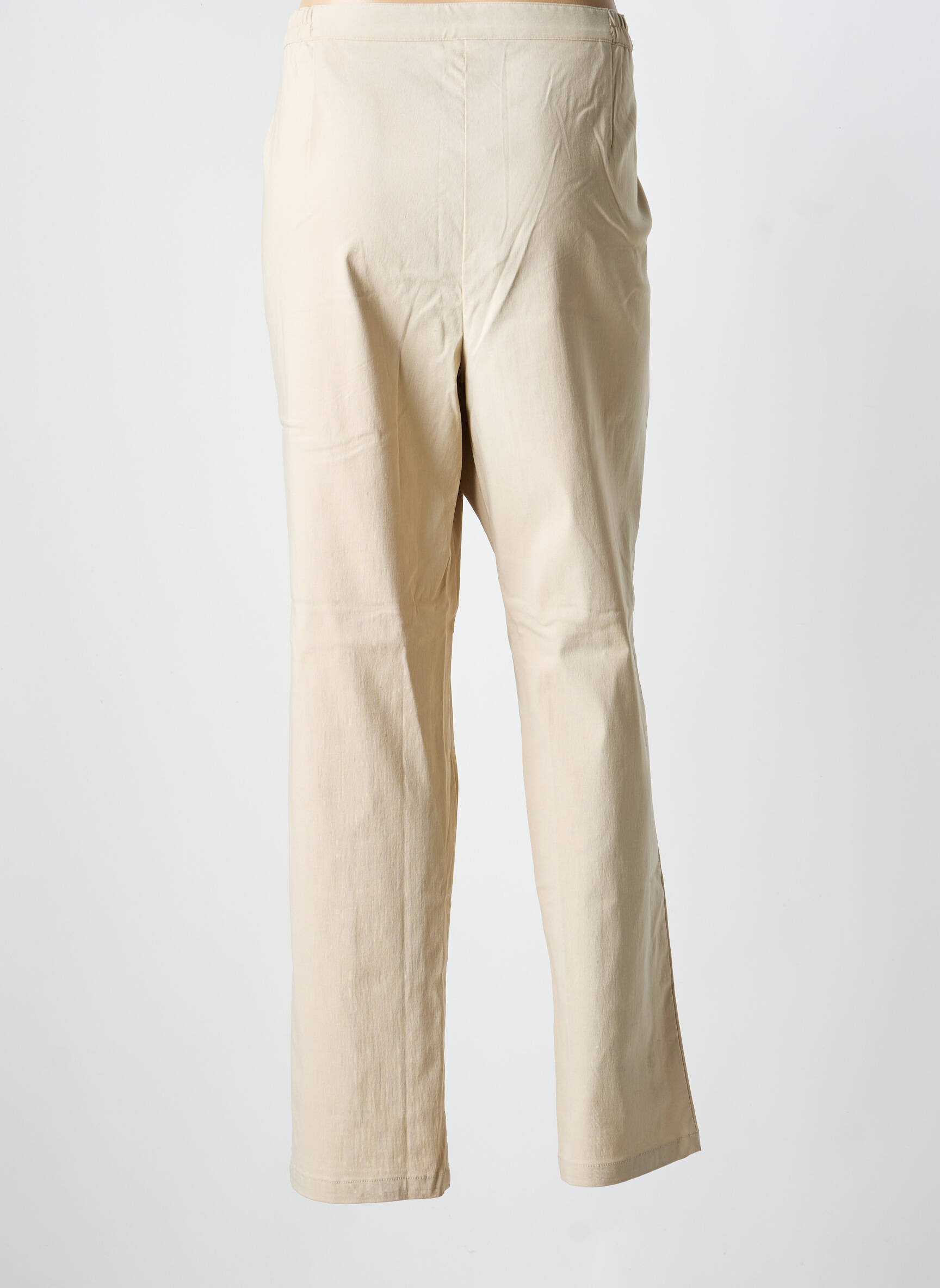 Pantalon slim taille élastique taille normale beige TELMAIL femme