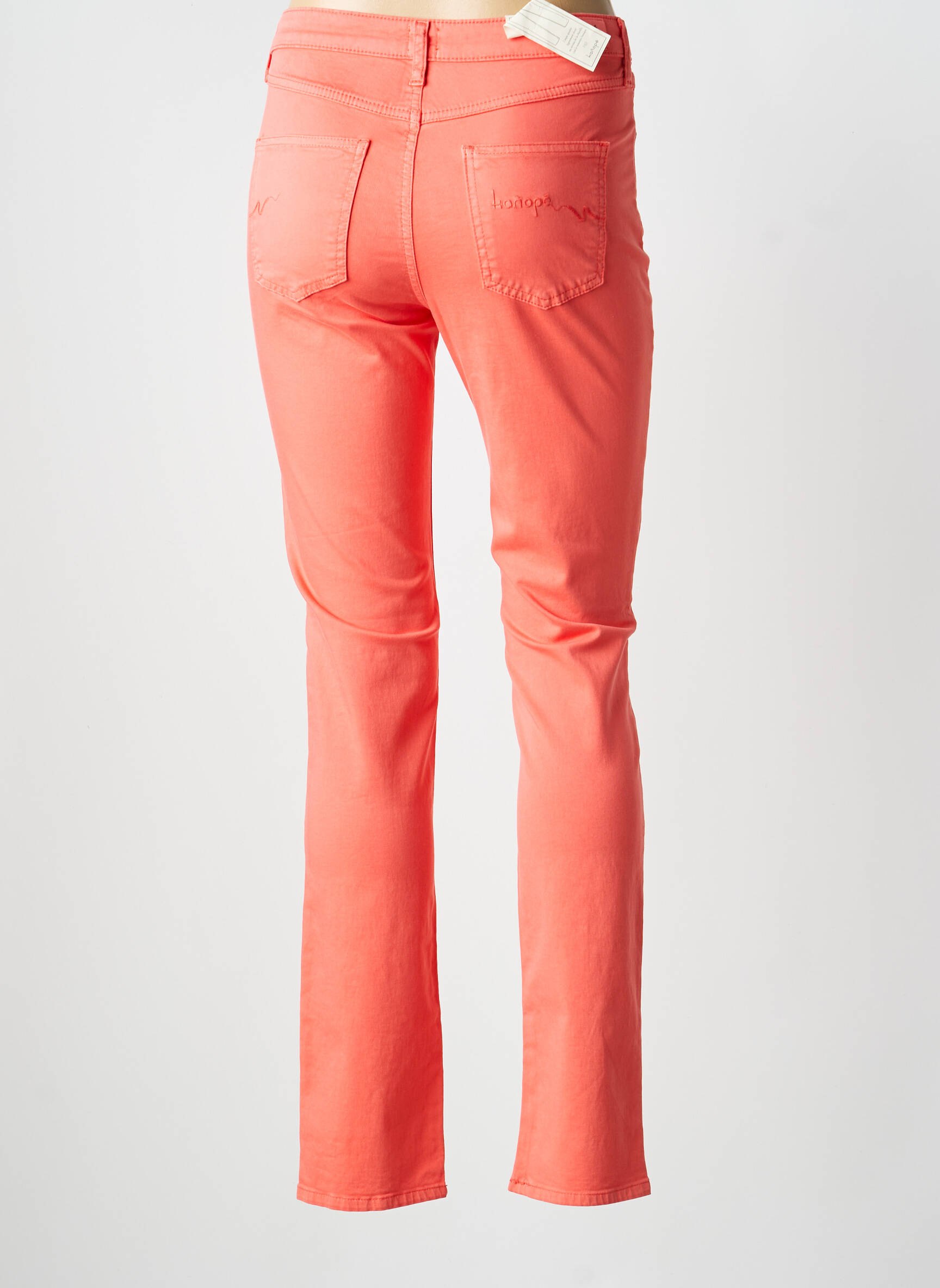 Jeans coupe slim stretch taille normale orange KANOPE femme