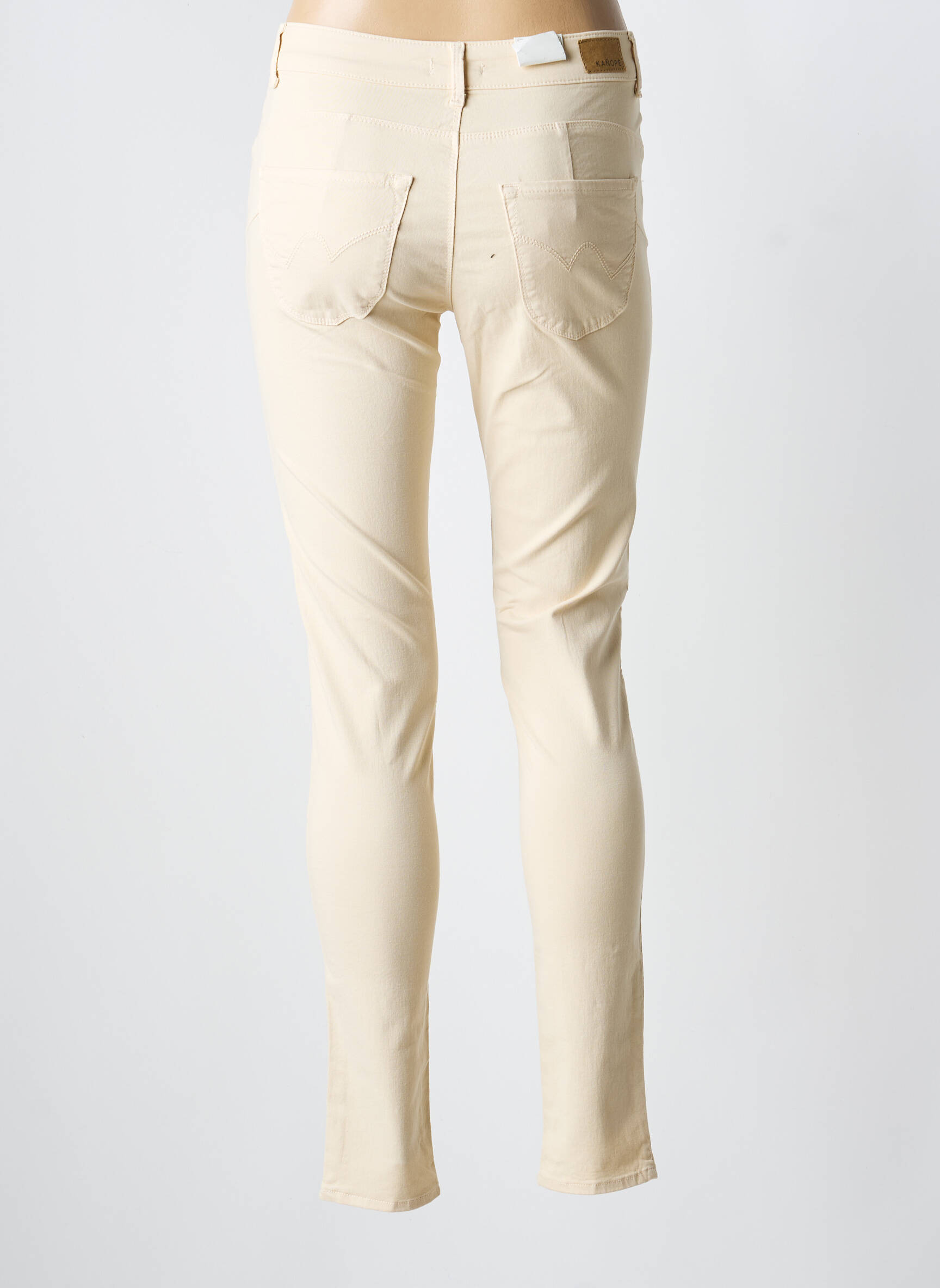 Jeans skinny taille normale taille normale beige KANOPE femme