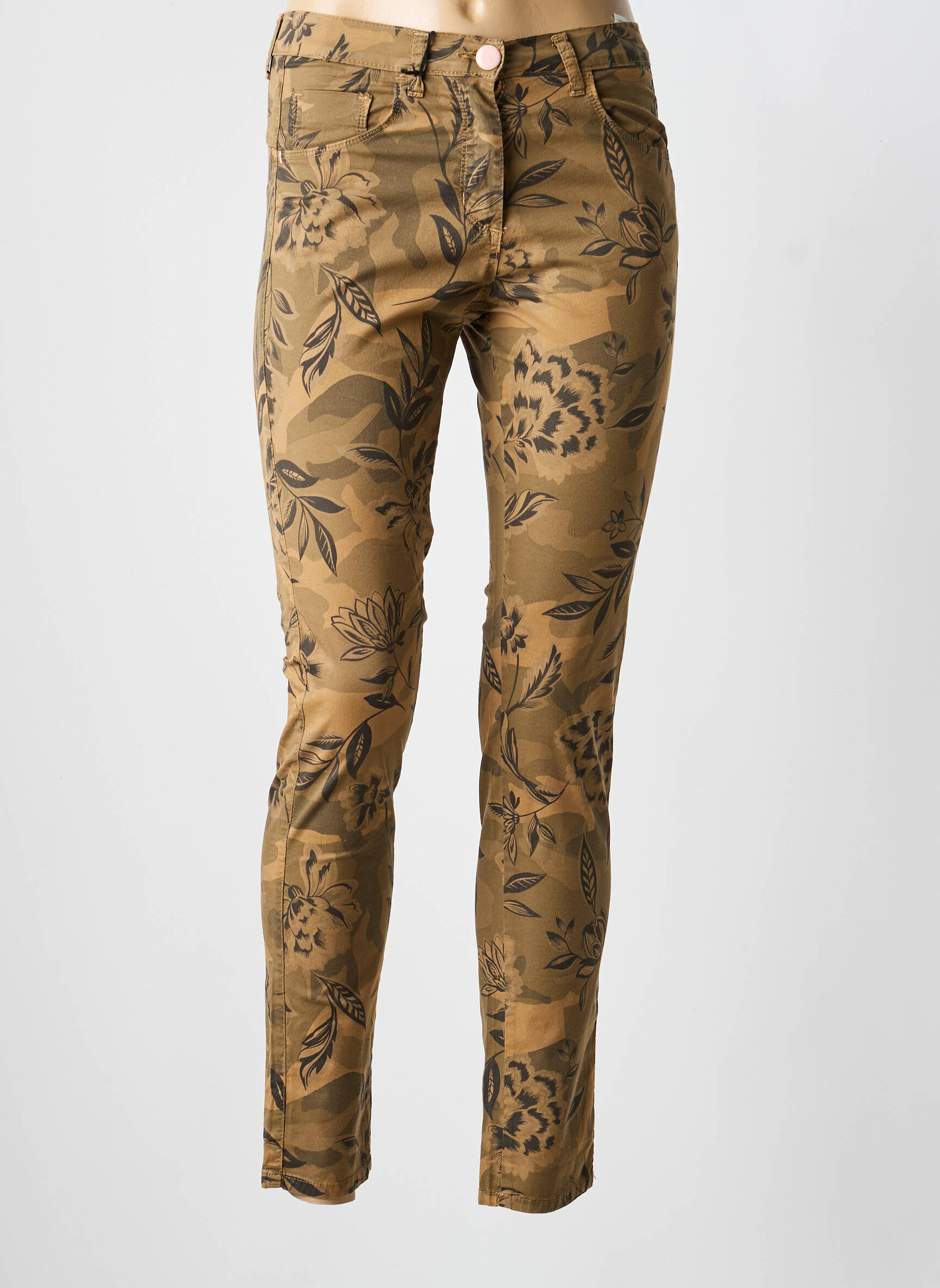 Jeans skinny taille normale taille normale marron EAST DRIVE femme