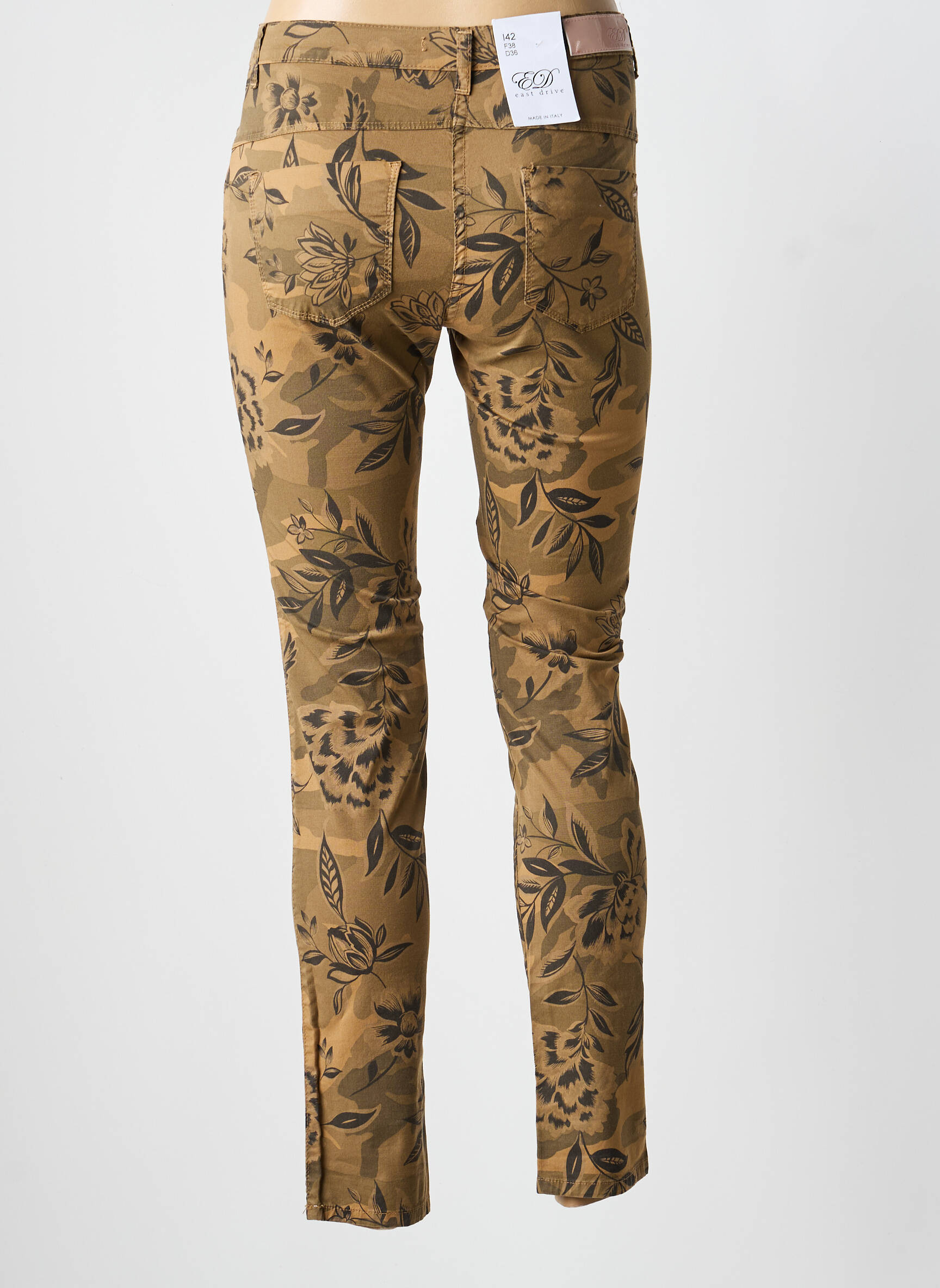 Jeans skinny taille normale taille normale marron EAST DRIVE femme