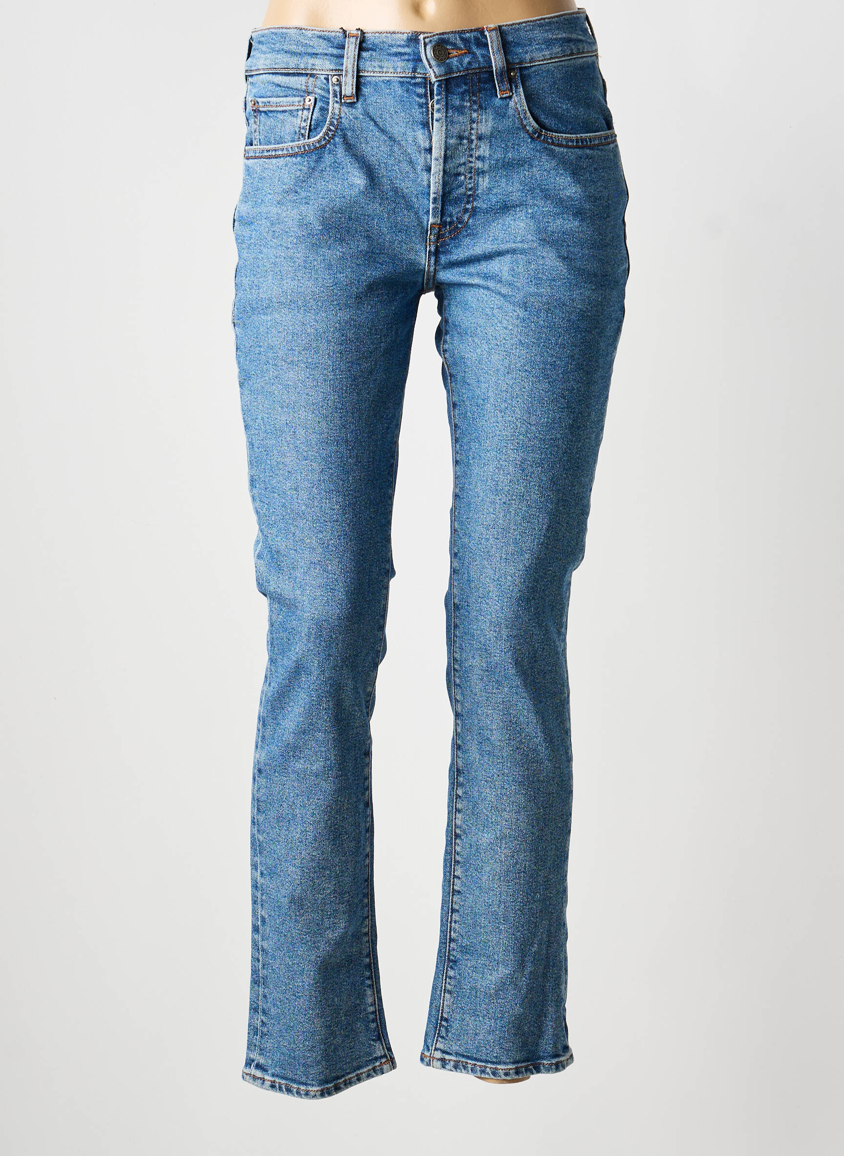 Jeans coupe slim stretch taille normale bleu SCHOOL RAG femme