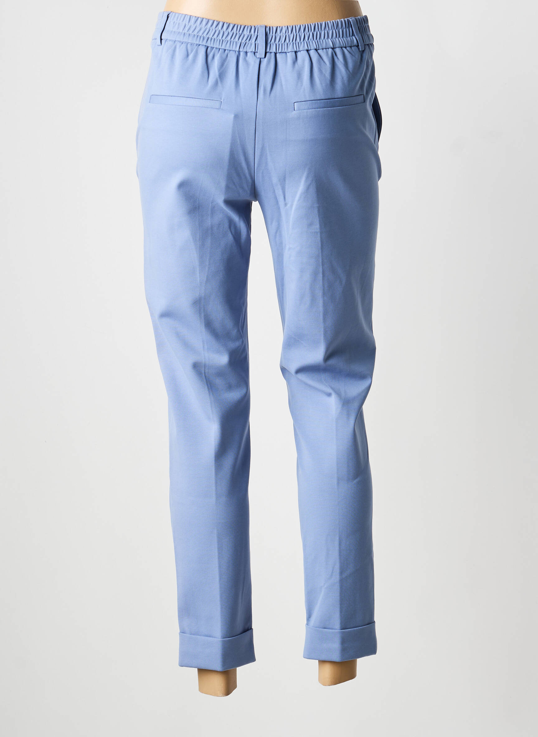 Pantalon 7/8 stretch taille normale bleu YAYA femme