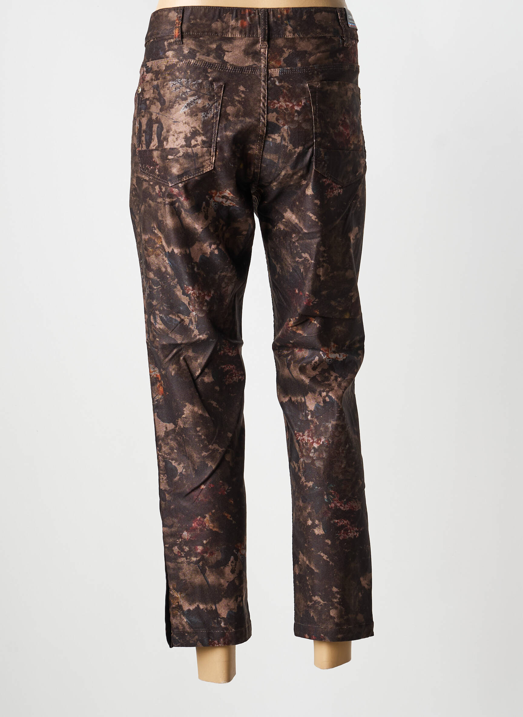 Jeans coupe slim stretch taille normale marron ZERRES femme