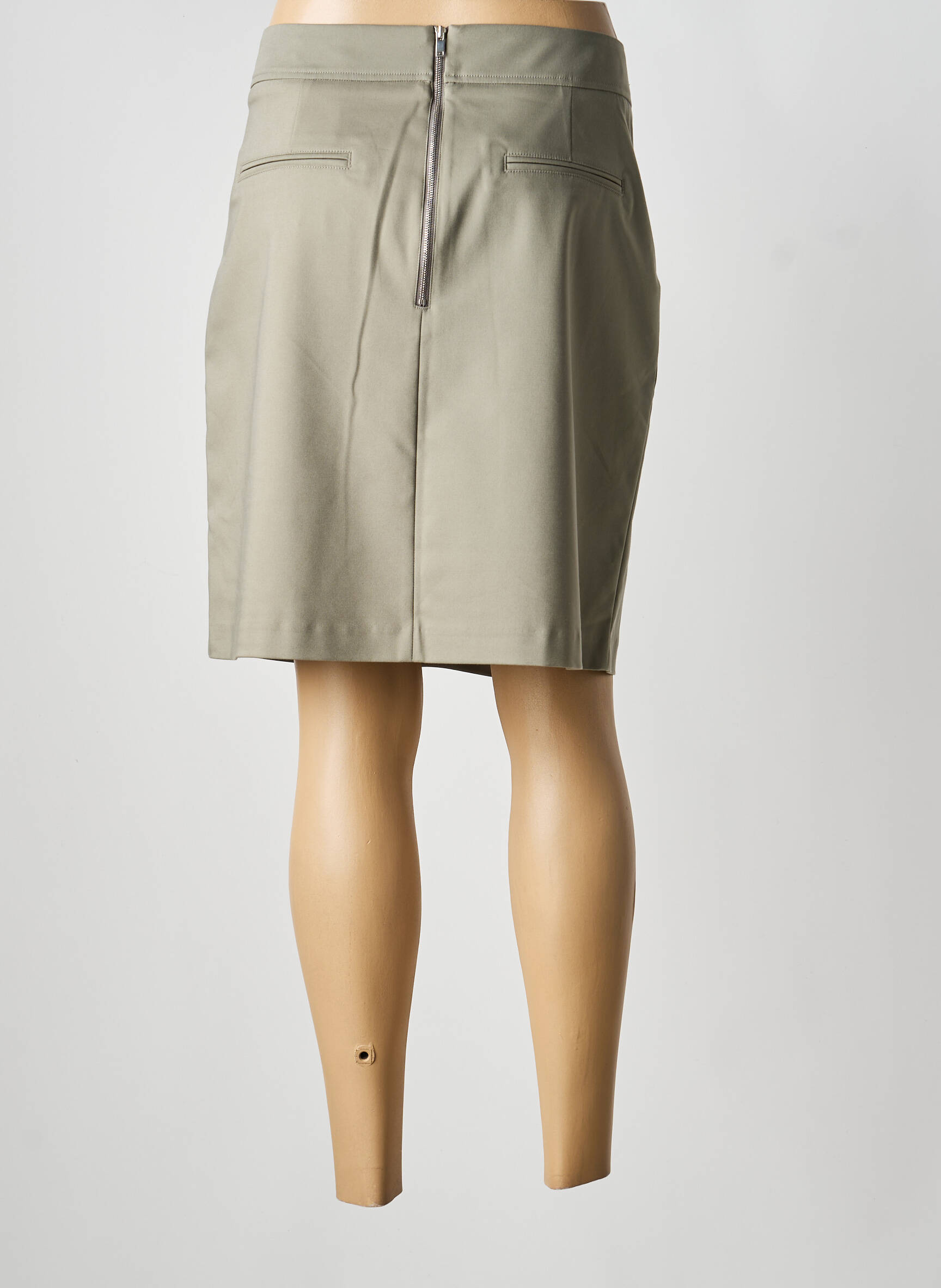 Jupe courte coupe droite vert EVA KAYAN femme