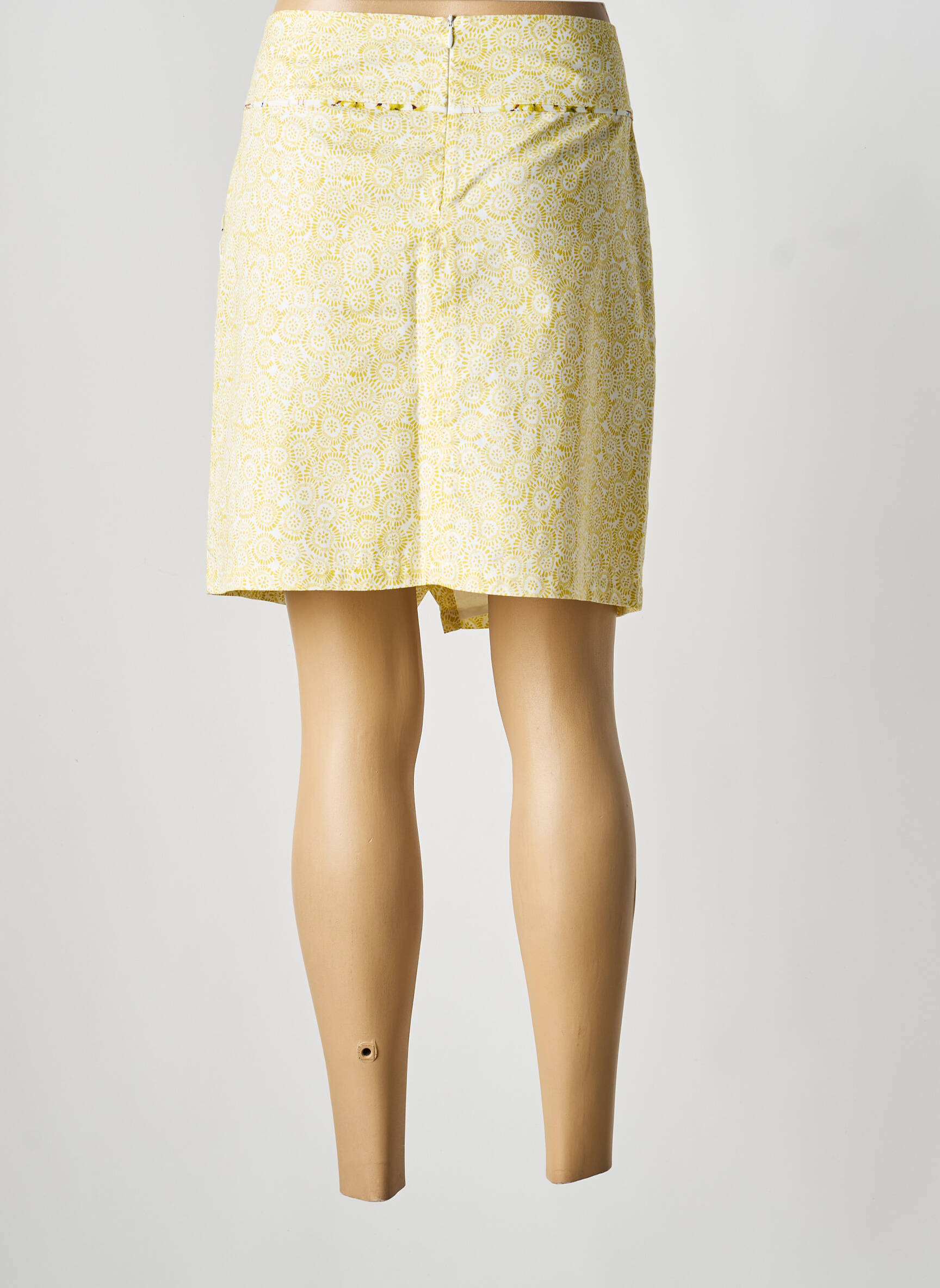 Jupe courte coupe droite vert MAE MAHE femme
