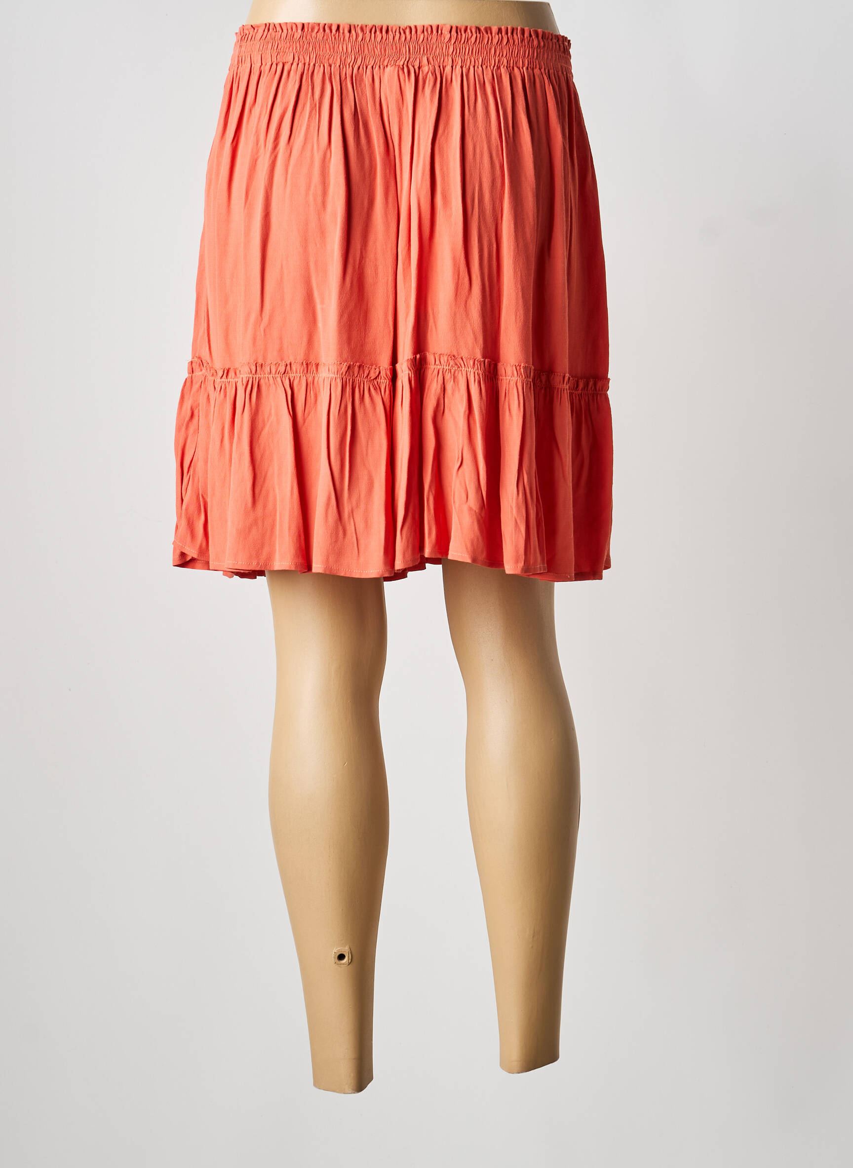 Jupe courte taille élastique orange GRACE & MILA femme