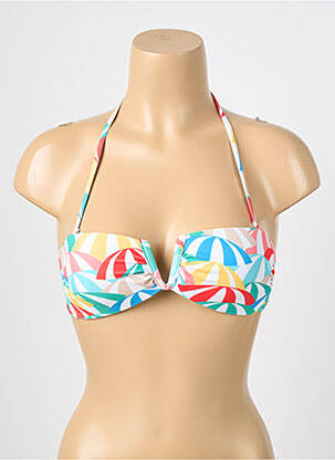 Haut de maillot de bain stretch haut soutien-gorge moulé bleu MOLLY BRACKEN femme