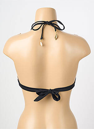 Haut de maillot de bain fermeture liens à nouer haut soutien-gorge moulé noir MOLLY BRACKEN femme