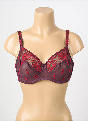 Soutien-gorge broderie haut soutien-gorge emboitant violet CHANTELLE femme