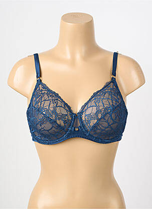Soutien-gorge broderie haut soutien-gorge emboitant bleu CHANTELLE femme