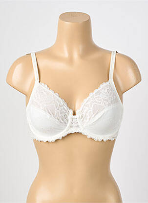 Soutien-gorge tissage dentelle haut soutien-gorge emboitant blanc CHANTELLE femme