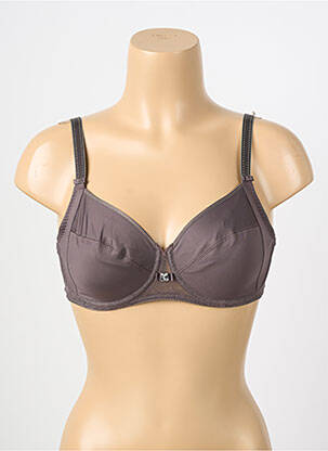 Soutien-gorge effet matière satinée haut soutien-gorge emboitant gris CHANTELLE femme