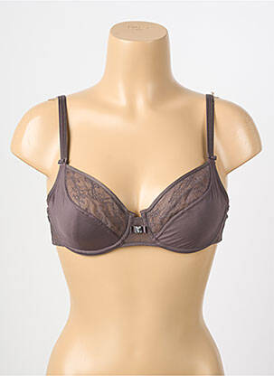 Soutien-gorge effet matière satinée haut soutien-gorge emboitant gris CHANTELLE femme