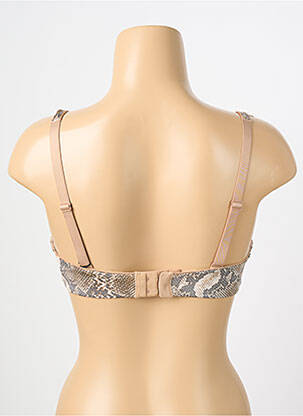 Soutien-gorge effet matière satinée haut soutien-gorge moulé beige CHANTELLE femme